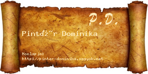 Pintér Dominika névjegykártya